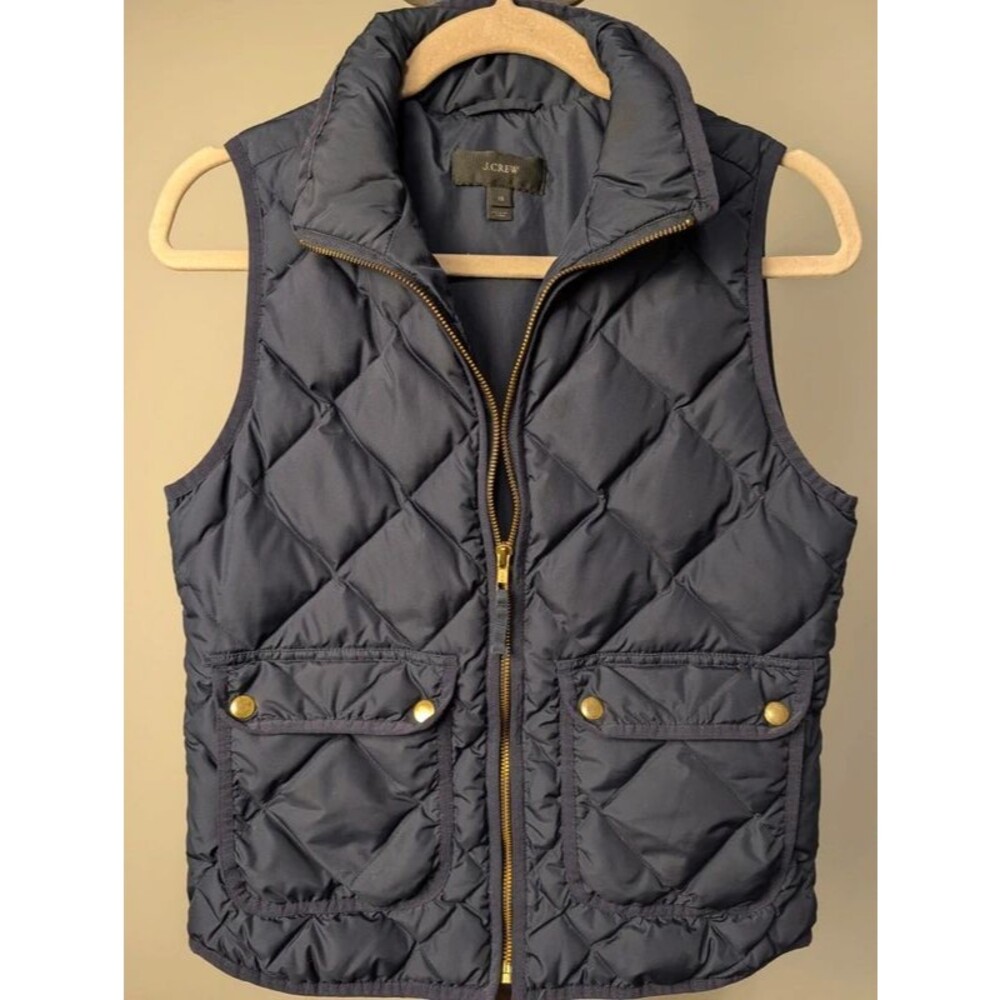 J.Crew Navy Quilted Puffer Vest XS